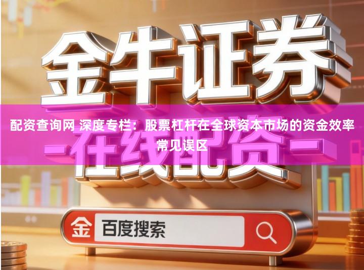 配资查询网 深度专栏：股票杠杆在全球资本市场的资金效率常见误区
