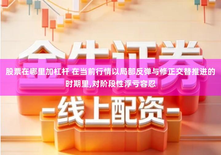 股票在哪里加杠杆 在当前行情以局部反弹与修正交替推进的时期里,对阶段性浮亏容忍